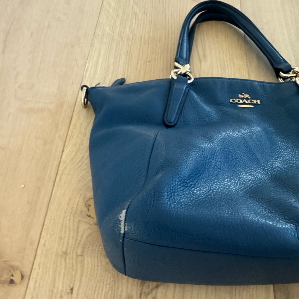 USED coach bag blue - Picture 4 of 9